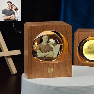 3D Crystal Ball Photo, Engraving Personalized Gift with Your Own Photo, Unique Child & Marriage Gift, Memorial Present