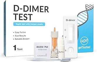 getTested at Home D-dimer Test (1 Test) a Critical Marker for Thrombosis-Related Conditions, specifically Blood Clots.