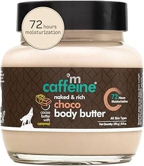 Choco Body Butter for 72Hrs Intense Moisturization | Body Moisturizer for Women & Men - Reduces Stretch Marks & Heals Dry Skin | Non-Sticky Moisturizer for All Skin Types (250gm)