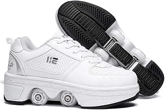 Four-Wheel 2-in-1 Roller Skate Shoes Unisex Skates Detachable Kids Sneakers with Wheels
