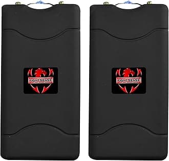 Super Heavy Duty 35 Billion Mini Stun Gun for Self Defense with Bright Led Flashlight, Rechargeable Battery, Nylon Holsters with Belt Loop for Easy Carrying