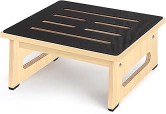 One Step Stool for Adults Seniors with Non-Slip Rubber Stepping Feet, Heavy Duty Platform Step Stools, 6.9 in Portable Bed Steps for High Beds for Bathroom, Bedroom, Kitchen & Kids Bedside Support