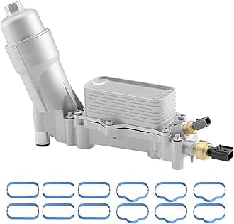 926-876 All Aluminum Engine Oil Filter Housing with Oil Cooler Sensors and Gaskets Fit for 2011-2016 Dodge Journey Charger Challenger Caravan Durango Avenger, Wrangler Grand Cherokee