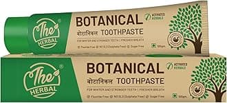 Botanical Toothpaste100g | 100% Herbal Actives | Toothpaste For White Teeth, Stronger Teeth and Fresh Breath | Fluoride Free, No SLS, Sugar Free