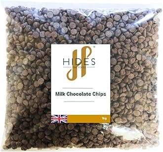 Milk Chocolate Chips -1kg - GMO - Free - Suitable for Vegetarians - Baking - Desserts - Cookies - Ganache - Muffins - Cakesicles - Cakes - Cupcakes -Tempering - Chocolate Mocha