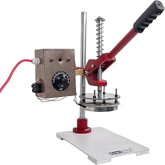 SMART PACK Manual Foil Sealer Machine for Plastic Jar Sealing | Heavy Duty Airtight Heat Sealer | Plastic Jar (Bottle) Packer | Handheld Food Containers Seal | Pack of 1 Size - 5 INCH | Colour - RED