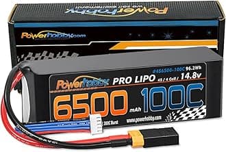Powerhobby 4s 14.8v 6500mah 100c Lipo Battery w XT60 Plug + Adapter Compatible with : Traxxas X-Maxx 8S