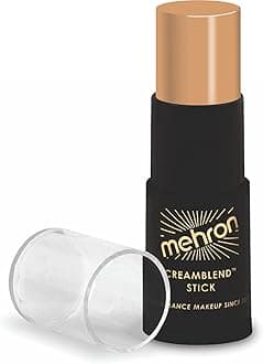 Mehron Makeup CreamBlend Stick | Face Paint, Body Paint, & Foundation Cream Makeup | Perfect for Halloween .75 oz (21 g) (Light Olive)