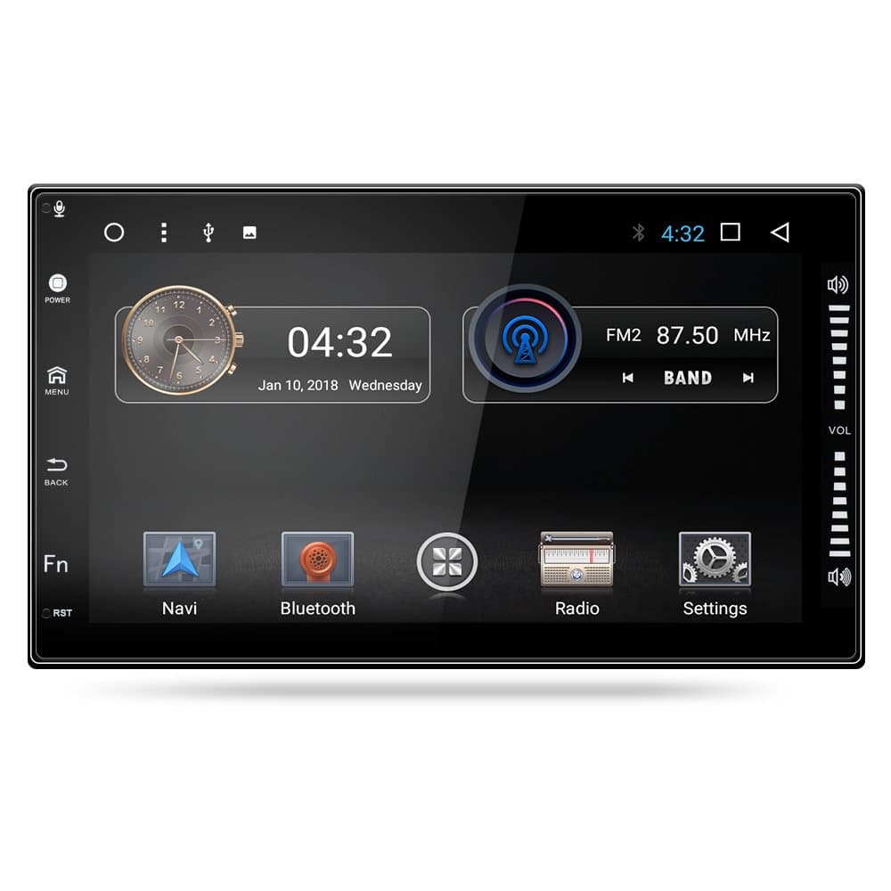 Yingly Android 7.1 Metal Frame Double Din 7 inch Universal Car Stereo System for Nissan/X-Trail Car Radio Player with GPS Navigation Bluetooth FM AM Radio Support 1080P 2K 4K Video 4G USB Host