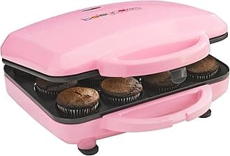 Full Size 12 Cupcake Maker - Kitchen Appliance with Nonstick Coating & Latching Handle - Machine for Full-Sized Cupcakes - Includes Manual with Cupcake Recipes