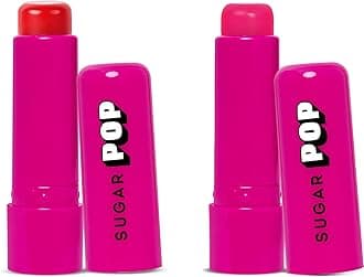SUGAR POP Nourishing Lip Balm Pack of 2 | Shea-Butter & Avocado Oil Infused | Moisturizing & Hydrating | Intense Care | 9 gm - Cherry and Strawberry