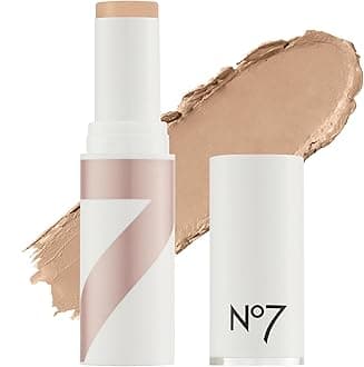 No7 Stay Perfect Stick Foundation - Medium Coverage Long Wear Cream Foundation for All Skin Types - Contains Squalene for Hydrating Foundation Makeup - Warm Ivory, (10g)