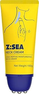 Z:SEA Neck Firming Cream with Roller, Tightening and Lifting Neck & Chest Cream for Crepey Skin, Anti Aging Wrinkle Moisturizer, 5.29 Oz