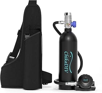 Scuba Diving Equipment - 0.5L Refillable Emergency Oxygen Kit, Scuba Gear, Lungtank for Snorkeling, 6-12 Minutes Underwater