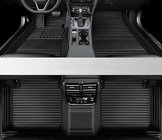 Custom All-Weather Protection Leather Car Floor Mats for Cars Sedan SUV Sports Car Waterproof Floor Mat (3D Black)