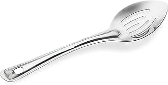 Crystal Slotted Basting Stainless Steel Serving Spoon, Silver