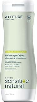 ATTITUDE Nourishing Hair Shampoo for Sensitive Dry Scalp, EWG Verified, Soothing Oat, Dry and Damaged Hair, Naturally Derived Ingredients, Vegan and Plant-Based, 473 mL