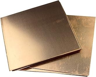 Bopaodao C110 Copper Sheet 99.9% Pure Copper Conductive, Thermal, and Corrosion Resistant Sheet Metal Plate, for Electrical and Thermal Conductivity Equipment, T 1mm x W 200mm x L 150mm, 1Pcs