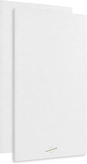 Acoustic Panels, 2 Pack, Large, 116 x 58cm, Pure White