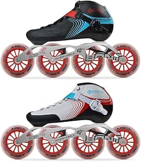 Bont Skates - Inline Speed Skating Racing Skates - GT4 Skate Boots + 6061 Frame + Elemental Wheels + ABEC5 Bearings
