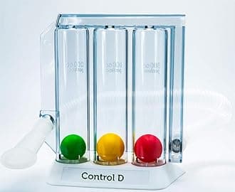 - Control D Spirometer 3 Ball Lung Exerciser, Hygenic, Washable Respiratory Exerciser Respirometer,Pack of 1,Multicolor