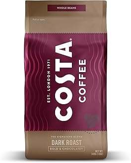 Coffee Whole Bean Coffee, Signature Blend Dark Roast 12 Oz Bag for Drip & Pour Over, Smooth & Nutty, Slow Roasted 100% Arabica Beans
