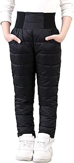 UGREVZ Girls Boys Snow Pants 2-9 Years old Thick Winter Warm Pants Girl Activewear Clothes