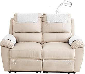Sofa Armrest Cover, Headrest Cover for Recliner Chair Arm Cover,Armchair Slipcover Nonslip Quilted Furniture Protector for Pets Leather Sofa Couch