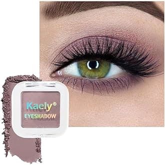 Kaely Taupe Single Eyeshadow Makeup, Blendable Neutral Powder Eye Shadow for Older Women, Lavender Plum Purple Mauve Matte Eyeshadow Palette for Green Eyes Pigmented Waterproof, sombras para ojos, 05