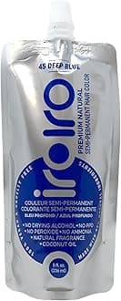 IROIRO Premium Natural Semi-Permanent Hair Color 45 Deep Blue (8oz)
