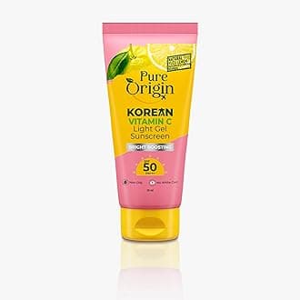 Pure Origin Korean Vitamin C Light Gel Sunscreen with SPF 50 & PA++++| No White Cast | Suitable for Oily, Dry & Combination Skin | Broad Spectrum, Non-sticky & Lightweight | Brightens Skin & Prevents Tan | 50ml
