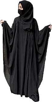 BURAQUE DESIGNER Nida fabric Free Size Muslim Burqa/Abaya & Burkha Dress for Muslim women and Girl's (F01-Burkha)