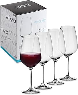 Red wine glass set