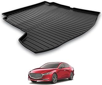 Premium Cargo Liner for Mazda 3 Sedan 2019-2025 2026 Custom Fit Car Trunk Mat All-Weather Black Cargo Mat