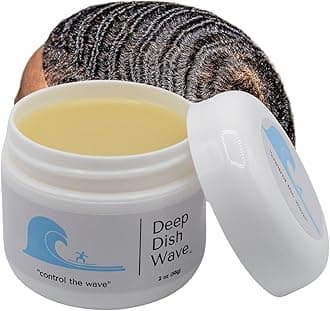 Deep Dish Wave Pomade 100% Pure All Natural 360 Waves Hair Cream - Organic Wave Grease for Men- Wave Butter for Perfect 360 Waves 2oz