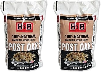 Deizang B&B Charcoal Inc Post Oak Smoking Chips (Two Pack), 180 cu in (00124)