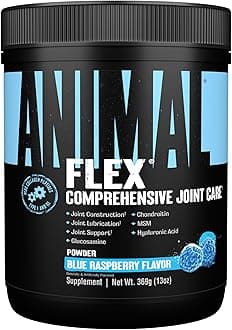 Flex Comprehensive Joint Care - 4 Unique complexes for Joints, Bones & Cartilage - with Vitamins A & E, glucosamine, Flaxseed Oil & hyaluronic Acid - Blue Raspberry, 369g