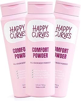 Comfort Powder: Talc Free Anti Chafe Body & Foot Powder Deodorant to Control Inner Thigh Chafing, Private Areas, and All Over Body for Women (5 Ounce (Pack of 3), Tropical Oasis)
