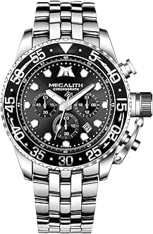 Mens Watches Chronograph Waterproof Analogue Quartz Wrist Watches for Men Luminous Date