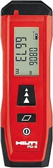 Hilti PD-S Laser Distance Meter 60M/197ft, Rangefinder with Area Measurement, 1.5mm Accuracy, 8in-197ft Range