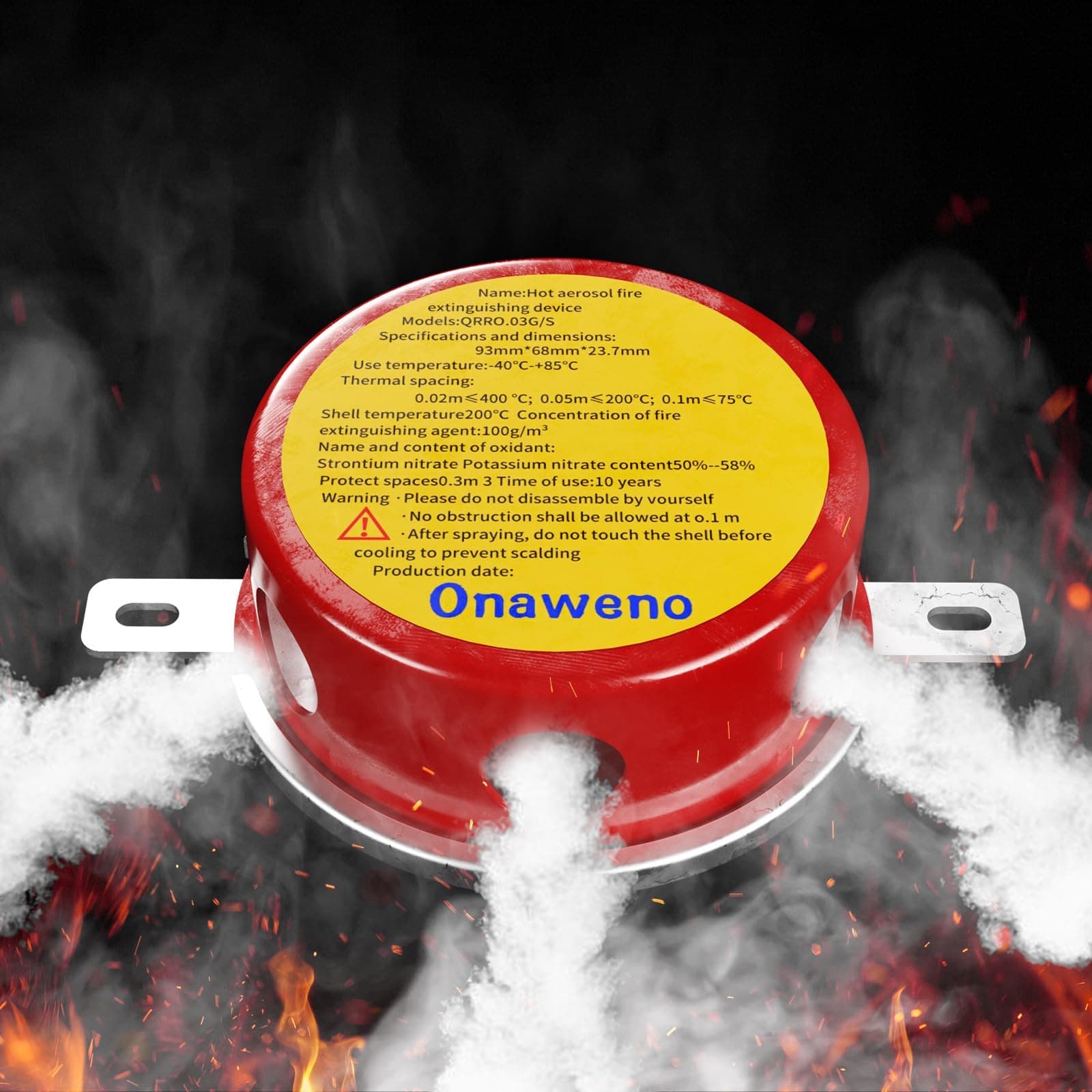 Mini automatic fire extinguisher effective fire extinguishing range 10.5 ft³