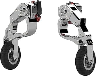 GLK | Motorcycle Landing Gear | for Harley Road King (2009~) | Titanium Chrome | Auto Extend and Retract Safety Wheels