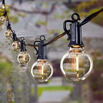 Brightown Outdoor String Lights 69 Feet G40 Globe Patio Lights with 32 Edison Shatterproof Bulbs(2 Spare), Waterproof Connectable Hanging Christmas Light for Backyard Porch Balcony Party Xmas Decor