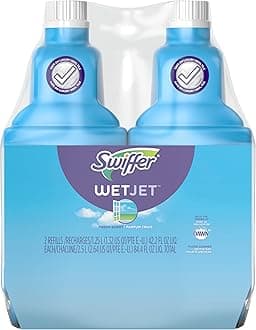 Wetjet Hardwood Floor Mopping and Cleaning Solution Refills, All Purpose Cleaning Product, Open Window Fresh Scent, 1.25 Liter, 2 Pack