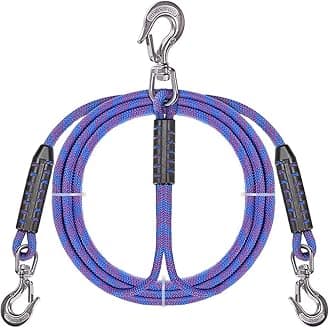 SELEWARE Innovative Heavy Duty Boat Tow Harness with 3 Permanent Antirust SUS304 Stainless Steel 360° Swivel Hook Fit for Larger Boats and Pontoons (141 Inch, 2800 lbs)