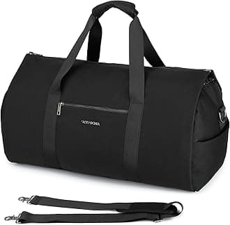 Garment Bags for Travel, Convertible Carry On Garment Weekender Bag Duffel Bag with Shoe Pouch 2 in 1 Hanging Suitcase Suit Travel Bags Duffel Bag for Men Black