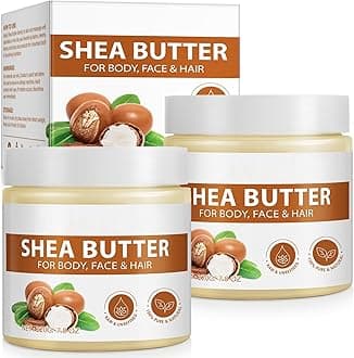 Shea Butter Raw Organic - 2 Pack, Natural Raw Unrefined Shea Butter Hand Cream, Moisturizing and Locking Water, Keeps Skin Healthy and Vibrant, 15.6 Oz