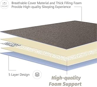 MAXYOYO Japanese Floor Mattress Futon Mattress, Thicken Tatami Mat Sleeping Pad Foldable Roll Up Mattress Boys Girls Dormitory Mattress Pad Kids Floor Bed, Charcoal Grey, Queen Size