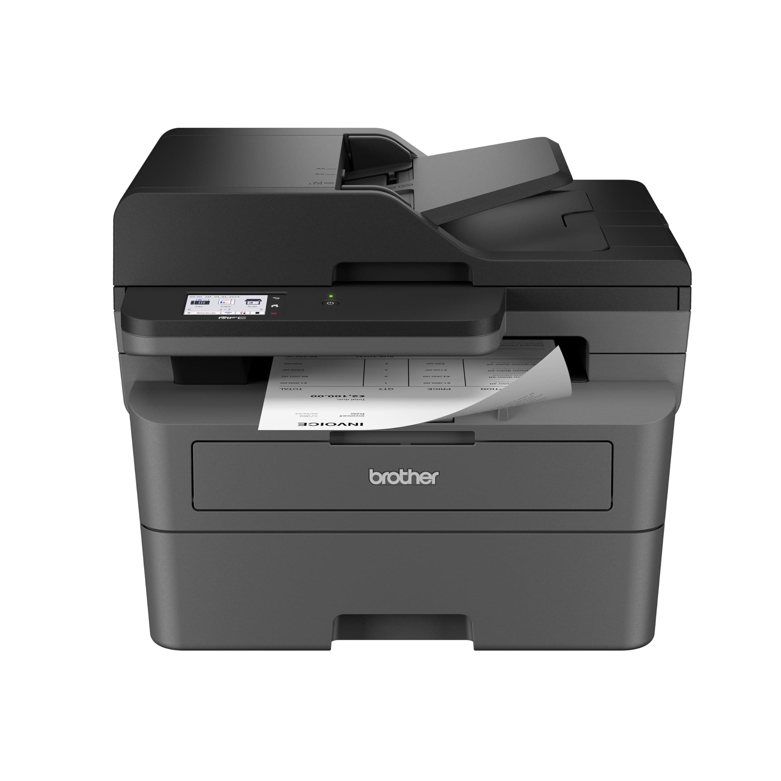 MFC-L2820DW Wireless Compact Monochrome All-in-One Laser Printer with Copy, Scan and Fax, Duplex, Black & White | Includes Refresh Subscription Trial(1), Works with Alexa