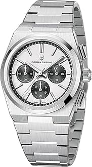 CEYADGPagani Design PD1761,Men's Watch,Stainless Steel Bracelet,100M Waterproof,Luminous Pointer,Chronograph,AR AF Coating